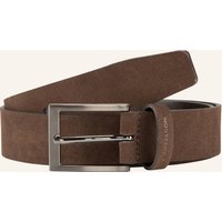 Strellson Gürtel Veloursledergürtel braun