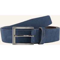 Strellson Gürtel Veloursledergürtel blau