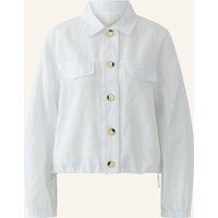 Oui Blouson Aus Leinen weiss