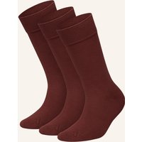DillySocks Dillysocks 3er-Pack Socken One Color Smooth rot