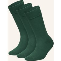 DillySocks Dillysocks 3er-Pack Socken One Color Smooth gruen