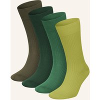 DillySocks Dillysocks 4er-Pack Socken Premium Ribbed Collection gruen
