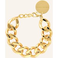 VANESSA BARONI Armband Mini Flat Chain Bracelet Gold By Glambou gold