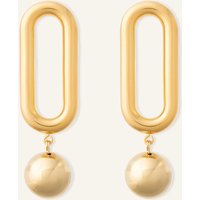 VANESSA BARONI Ohrhänger Bold Link Bead Earring Gold By Glambou gold