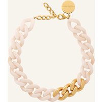 VANESSA BARONI Halsketten Flat Chain Necklace With Gold Latte Marble By Glambou gold