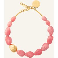 VANESSA BARONI Vanessa Baroni Halsketten Big Organic Pearl Necklace With Gold Watermelon Marble By Glambou gold