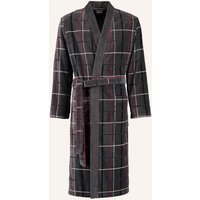 Cawö Herren Bademantel Kimono 4853 - Farbe: anthrazit-rot - 79 - M