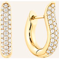 TAMARA COMOLLI Tamara Comolli Ohrstecker Signature Ohrstecker Hoop Small Diamond Pavé 18k Gelbgold gold