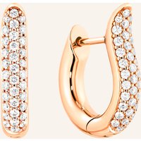 TAMARA COMOLLI Tamara Comolli Ohrstecker Signature Ohrstecker Hoop Small Diamond Pavé 18k Roségold rosegold