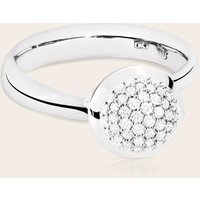 TAMARA COMOLLI Tamara Comolli Ring Ring Bouton Small Diamond Pavé Aus 18k Weißgold Mit Diamant Pavé silber
