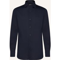 BOGGI MILANO Boggi Milano Jerseyhemd Regular Fit blau