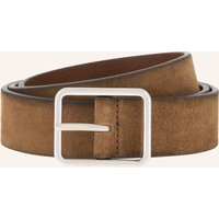 BOGGI MILANO Ledergürtel braun