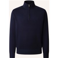 Hackett London Hackett London Pullover Cotton Silk Hzip blau