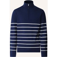 Hackett London Hackett London Pullover Stripe Half Zip blau
