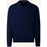 Hackett London Hackett London Pullover Ess Cotton V Neck blau