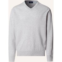 Hackett London Hackett London Pullover Cotton Cash V Neck grau