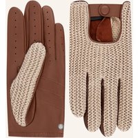 Roeckl Lederhandschuh Le Mans Autofahrer braun
