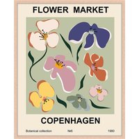 Liv Corday Liv Corday Wandbild Blumenmarkt Mit Rahmen braun
