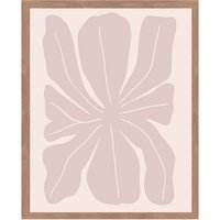 Liv Corday Liv Corday Wandbild Pinke Blumenillustration Mit Rahmen braun