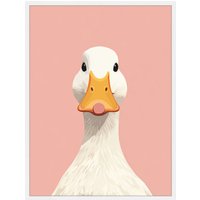 Liv Corday Liv Corday Wandbild Duck Face Mit Rahmen weiss