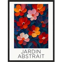 Liv Corday Liv Corday Wandbild Abstrakter Garten Mit Rahmen schwarz