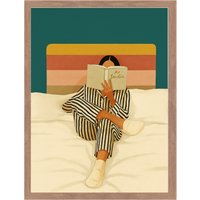 Liv Corday Liv Corday Wandbild Le Jardin Lesen Mit Rahmen braun