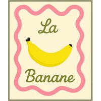 Liv Corday Liv Corday Wandbild Die Banane Mit Rahmen gruen