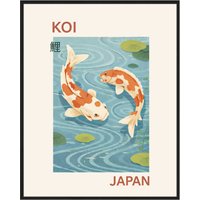 Liv Corday Liv Corday Wandbild Koi, Japan Mit Rahmen schwarz
