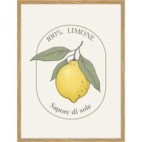 Liv Corday Liv Corday Wandbild 100% Zitrone Mit Rahmen weiss