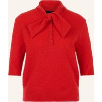 Marc Cain Strickshirt Mit Schluppe rot