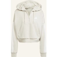 Adidas Essentials 3-Streifen French Terry Quarter-Zip Hoodie beige