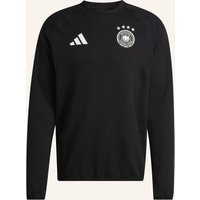 Adidas Deutschland Tiro Travel Sweatshirt, Rundhalsausschnitt schwarz