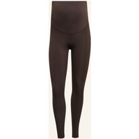 Adidas Optime Essentials Workout Umstands-Leggings In Voller Länge braun