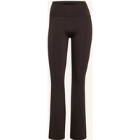 Adidas 3-Streifen Studio All Me Flare X-Over Leggings braun