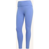 Adidas 3-Streifen Studio All Me 7/8 X-Over Leggings blau