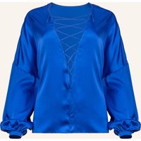 Helene Galwas Helene Galwas Bluse Aus Satinseide Ivana blau