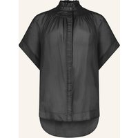Helene Galwas Helene Galwas Bluse Aus Baumwoll-Seiden Mischung Idis schwarz