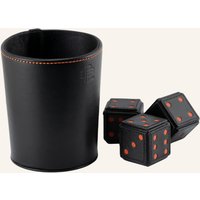 GEBAUER & GEBAUER Lederdekoration Dice Game schwarz