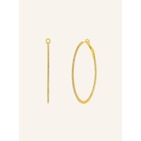 Leaf Leaf Creolen Circle L Aus 18 Karat Gelbgold Mit Diamanten gold