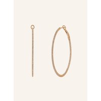Leaf Leaf Creolen Circle Xl Aus 18 Karat Roségold Mit Diamanten rosegold