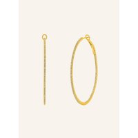 Leaf Leaf Creolen Circle Xl Aus 18 Karat Gelbgold Mit Diamanten gold