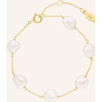 Leaf Leaf Armband Barock Perls Aus 14 Karat Gekbgold gold