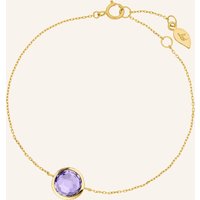 Leaf Leaf Armband Amethyst Aus 14 Karat Gelbgold gold