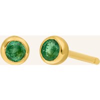 Leaf Leaf Ohrstecker Smaragd Aus 14 Karat Gelbgold gold