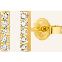 Leaf Leaf Ohrstecker Bar Aus 18 Karat Gelbgold Mit Diamanten gold