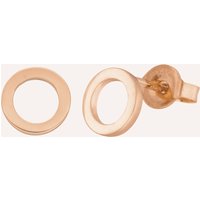Leaf Leaf Ohrstecker Circle Aus 14 Karat Rosegold rosegold