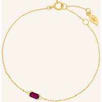 Leaf Leaf Armband Rhodolith Aus 14 Karat Gelbgold gold