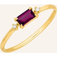 Leaf Leaf Ring Rhodolith Aus 14 Karat Gelbgold gold