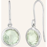 Leaf Leaf Ohrhänger Green Amethyst aus14 Karat Weißgold silber