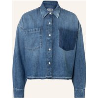 THE.NIM STANDARD Hemd Woman Boxy Shirt blau